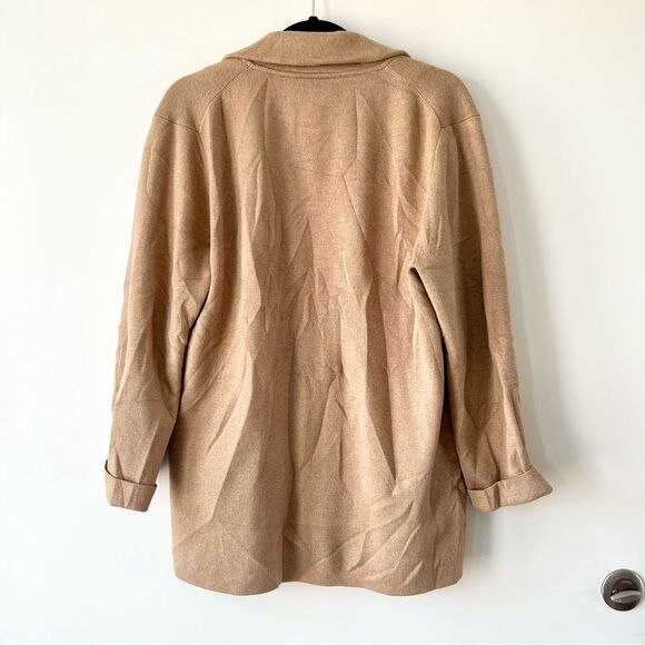 NEW J .Crew Cecile Relaxed Button Front Wool Sweater Blazer in Camel - Picture 6 of 8